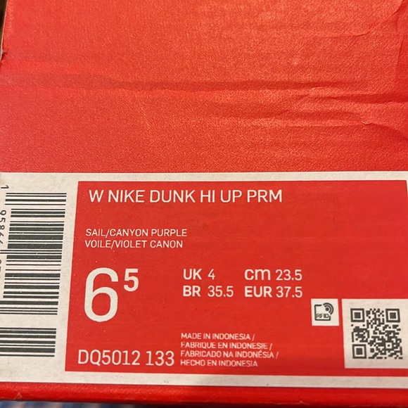 Nike Dunk High Setsubun UP PRM WMNS Sail/Canyon Purple sneakers - athletic shoes - Picture 13 of 16